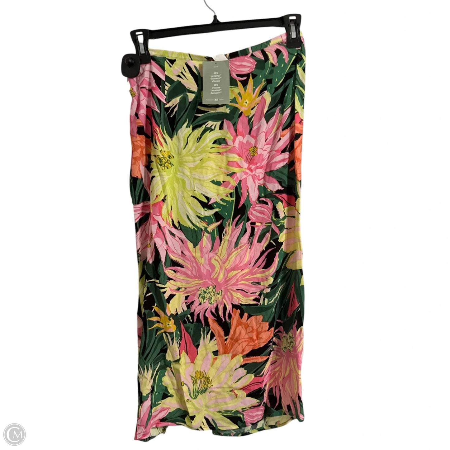 Skirt Midi By H&m In Yellow, Size: 10