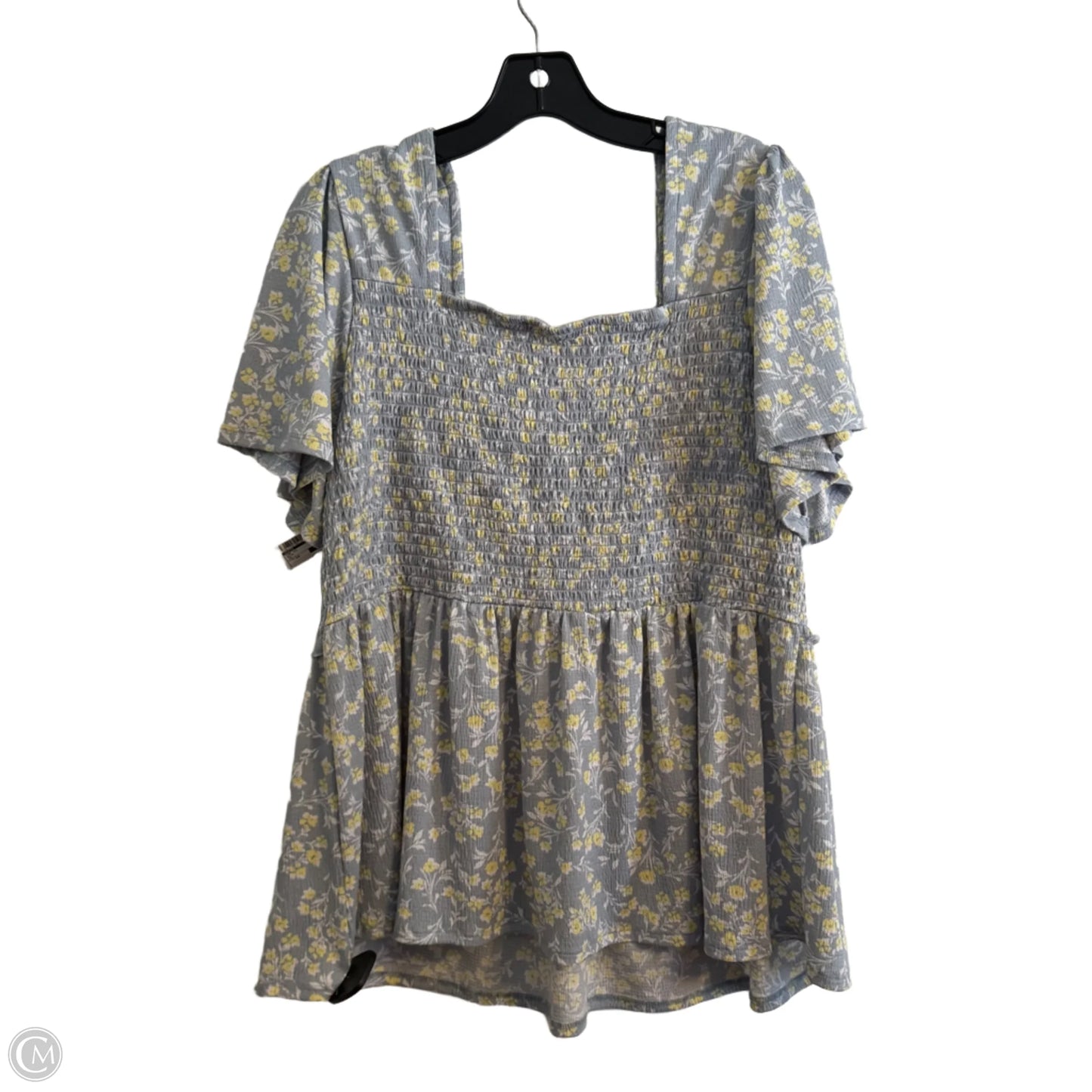 Top Short Sleeve By Cato In Blue, Size: 18