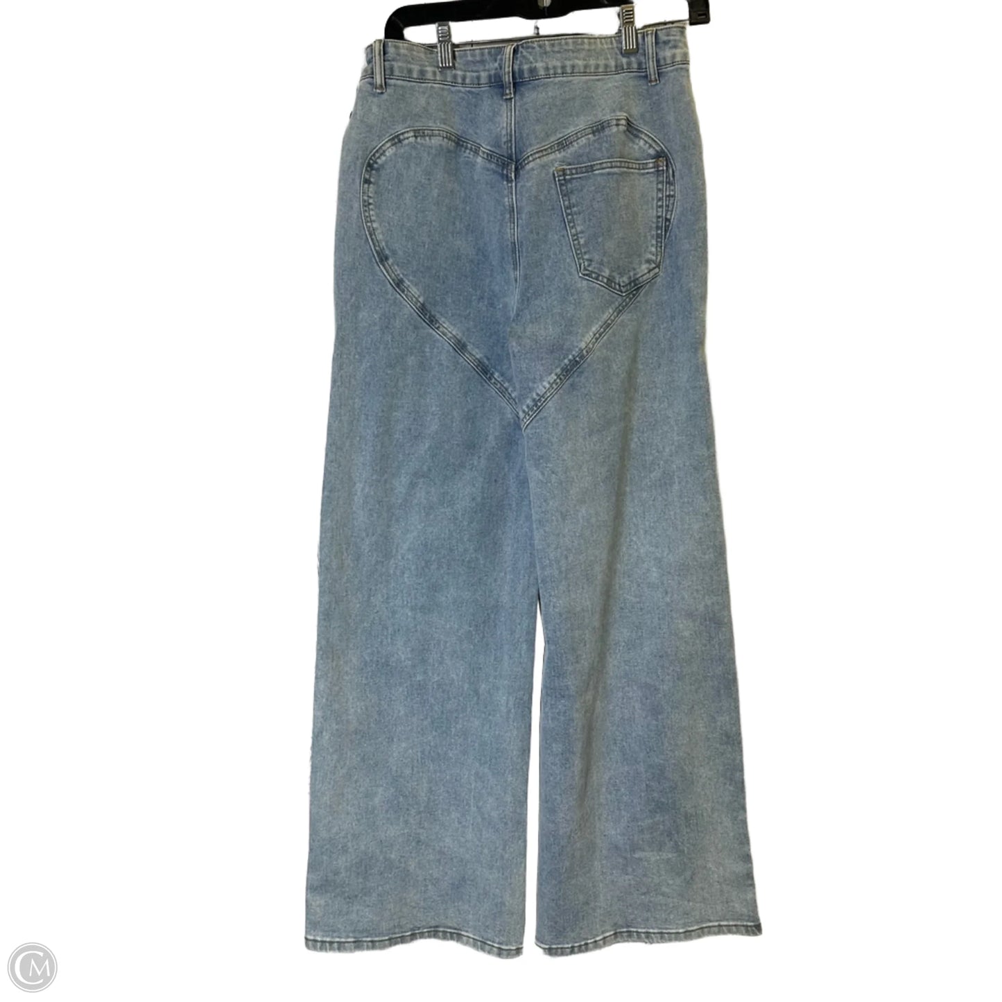 Jeans Wide Leg By Blue B In Blue Denim, Size: L