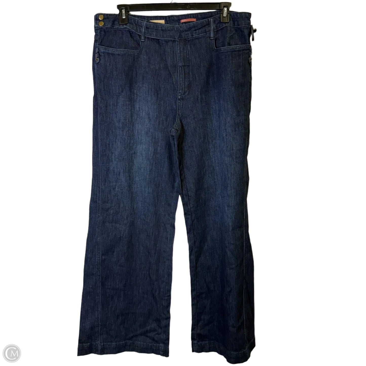 Jeans Wide Leg By Pilcro In Blue Denim, Size: 14