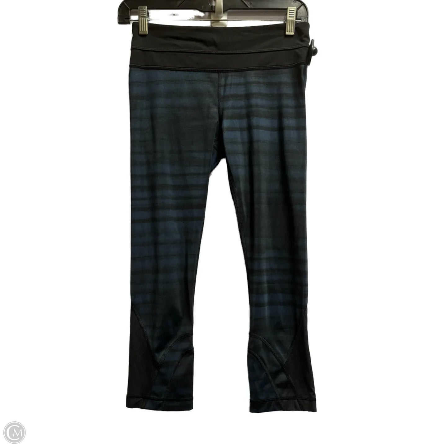 Athletic Leggings By Lululemon In Black & Blue, Size: 4