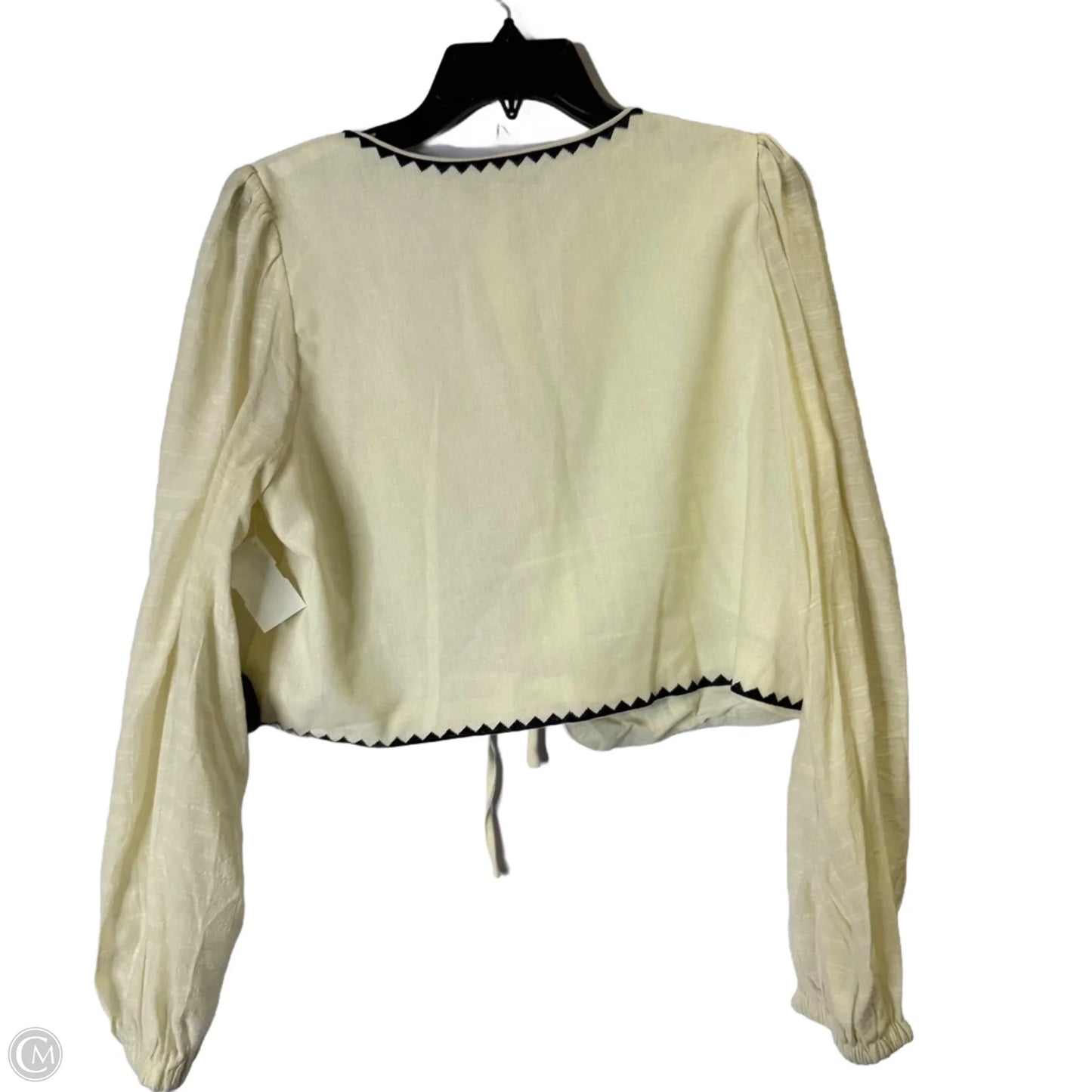 Top Long Sleeve By Shein In Cream, Size: M