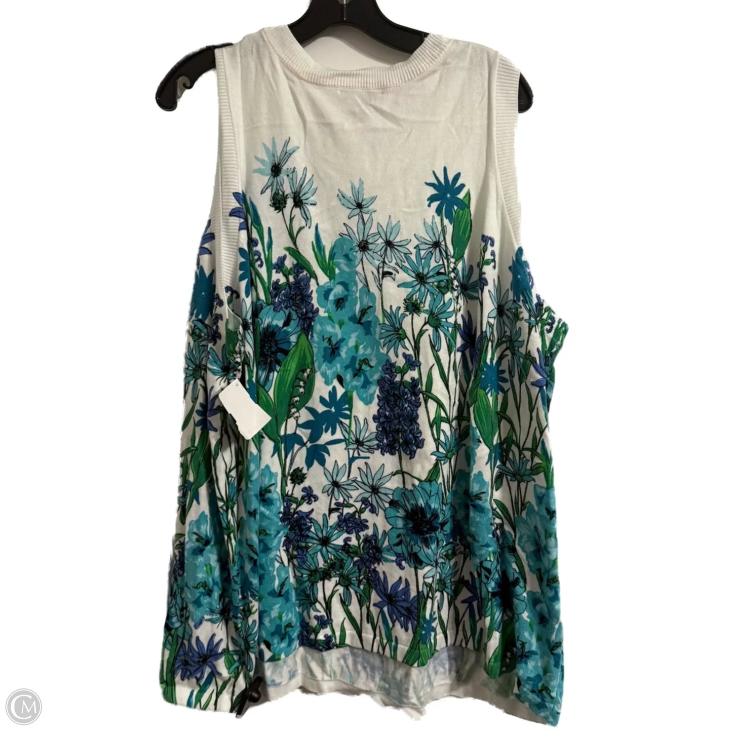 Top Sleeveless By Isaac Mizrahi Live Qvc In Floral Print, Size: 3x
