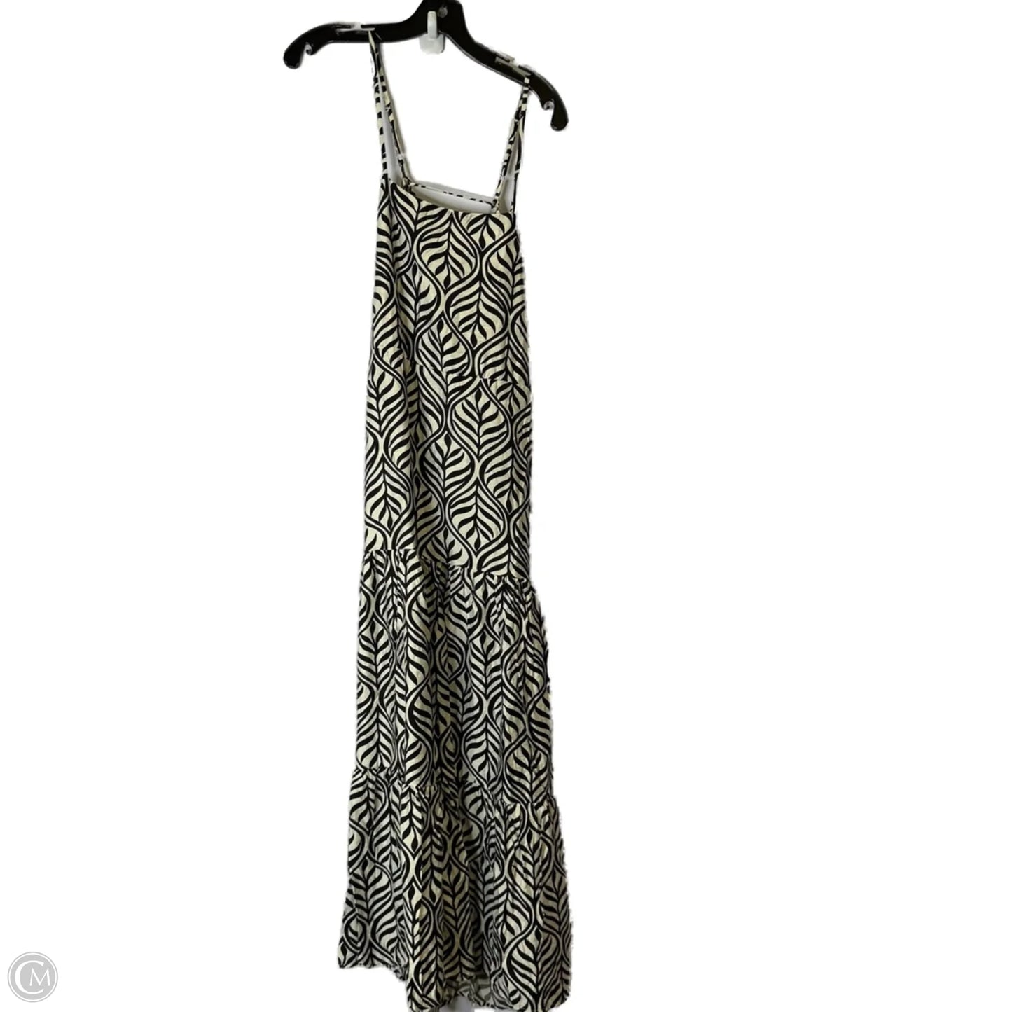 Dress Casual Maxi By Clothes Mentor In Black & Cream, Size: L
