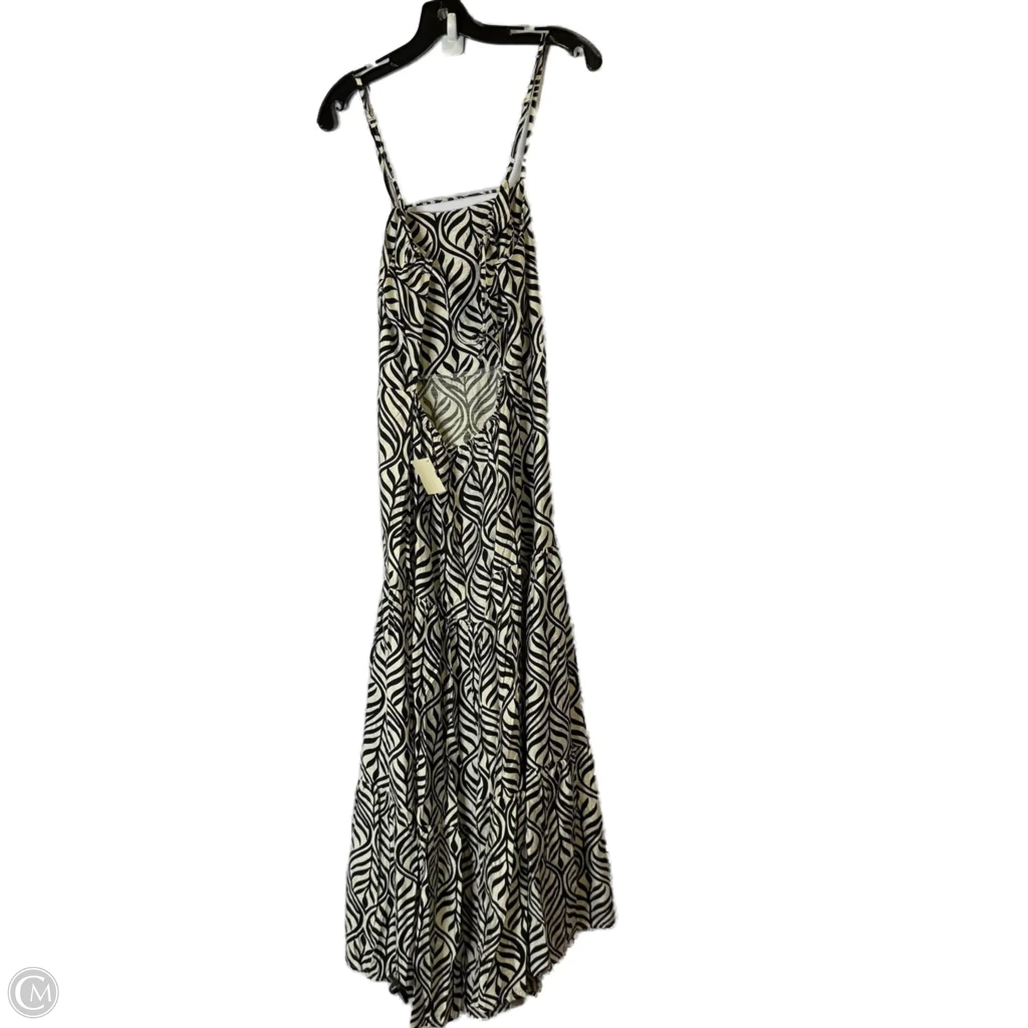Dress Casual Maxi By Clothes Mentor In Black & Cream, Size: L