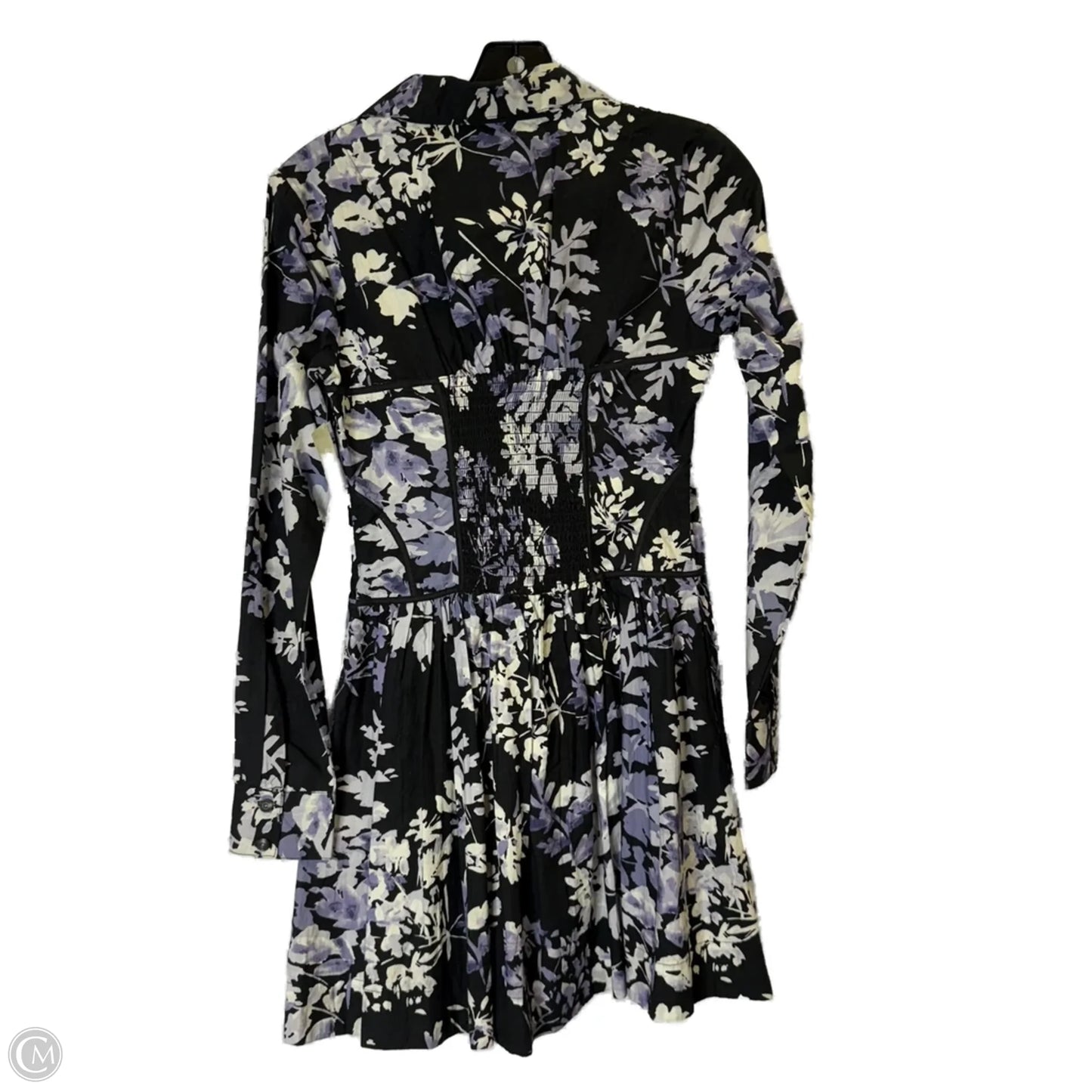 Dress Casual Short By Anthropologie In Black & Purple, Size: 2