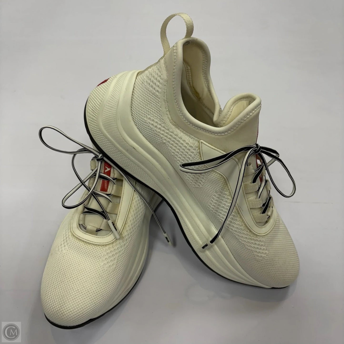Shoes Luxury Designer By Prada In White, Size: 8.5
