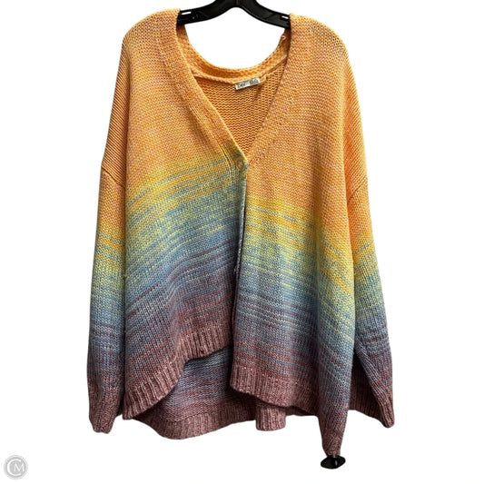 Sweater Cardigan By Dex In Multi-colored, Size: 2x