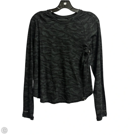 Athletic Top Long Sleeve Collar By Lululemon In Camouflage Print, Size: S