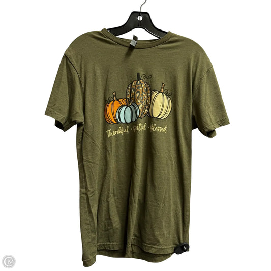 Top Short Sleeve By Next Level In Green, Size: M