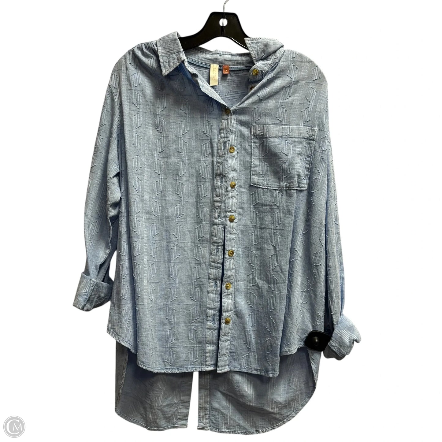 Top Long Sleeve By Pilcro In Blue, Size: M
