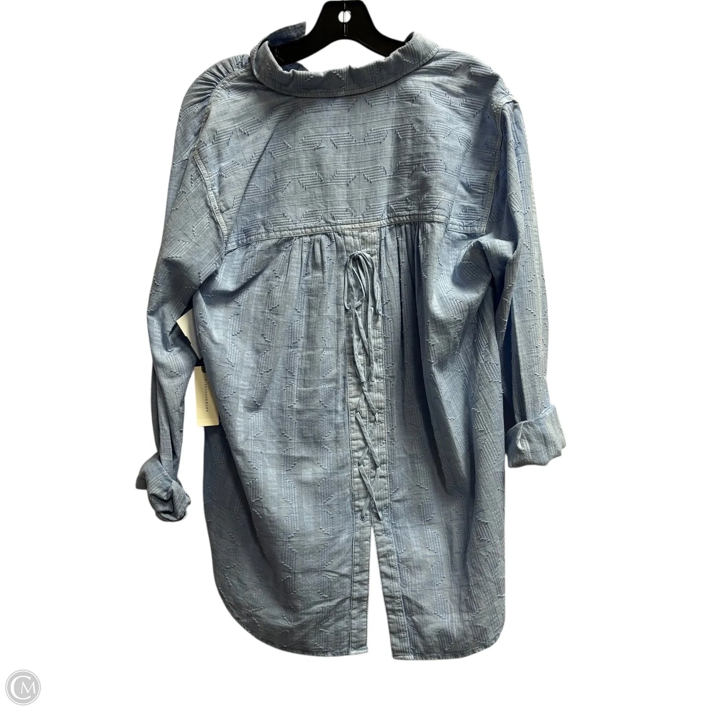 Top Long Sleeve By Pilcro In Blue, Size: M