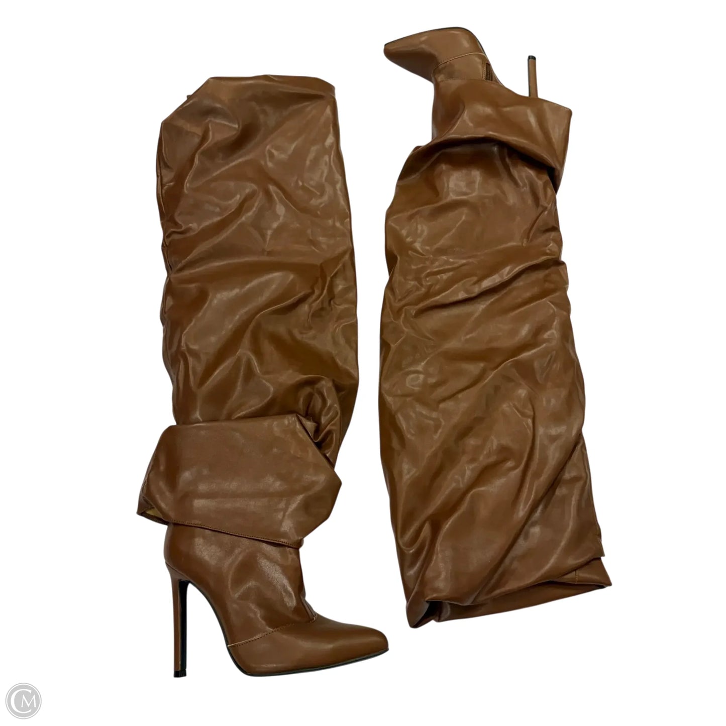 Boots Knee Heels By Wild Diva In Brown, Size: 7.5