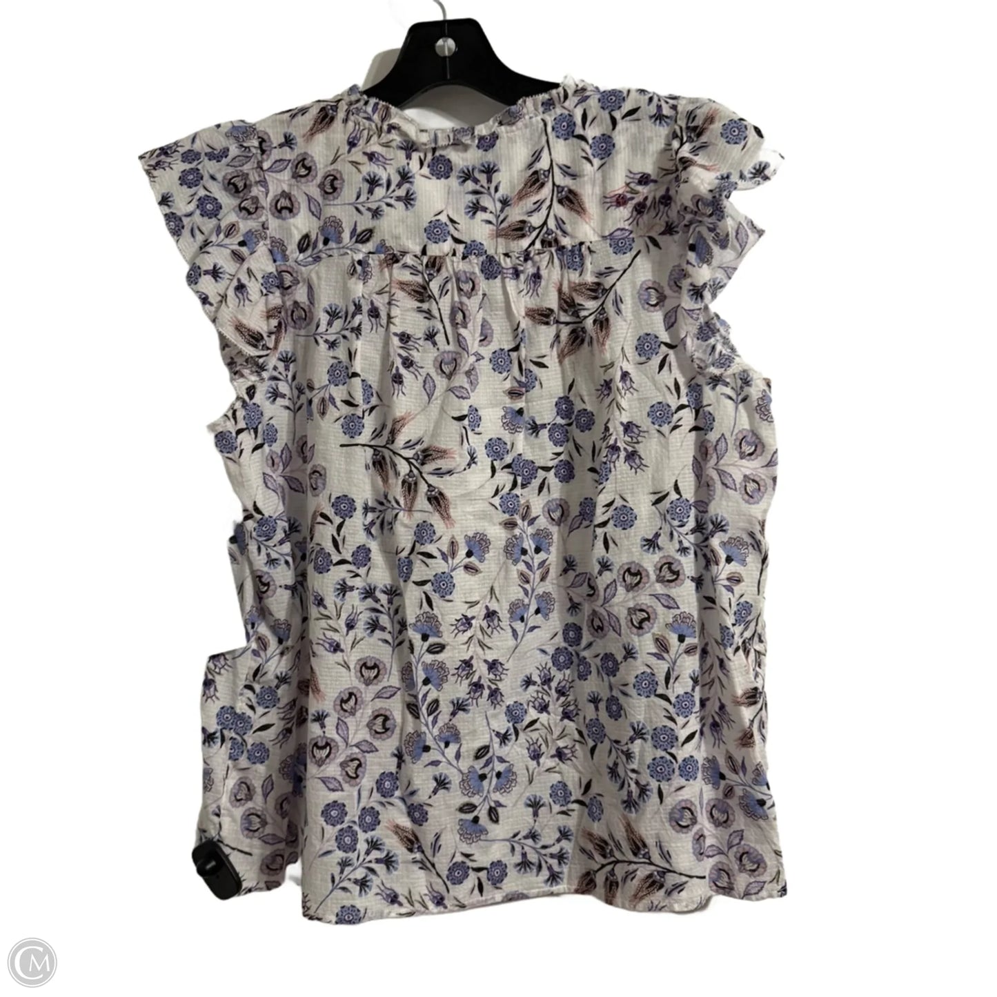 Top Sleeveless By Loft In Purple & White, Size: Lp