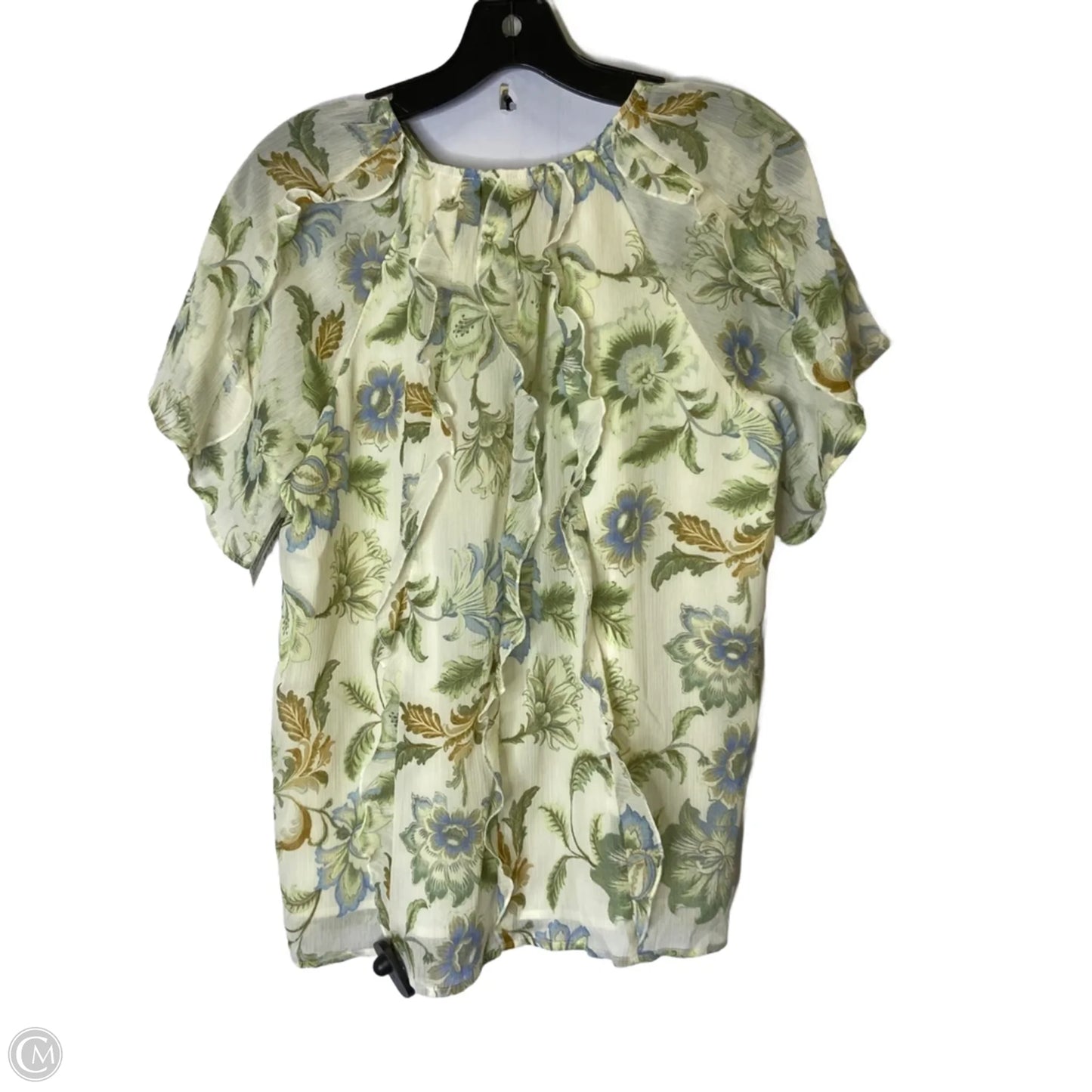 Blouse Short Sleeve By Loft In Tan, Size: S