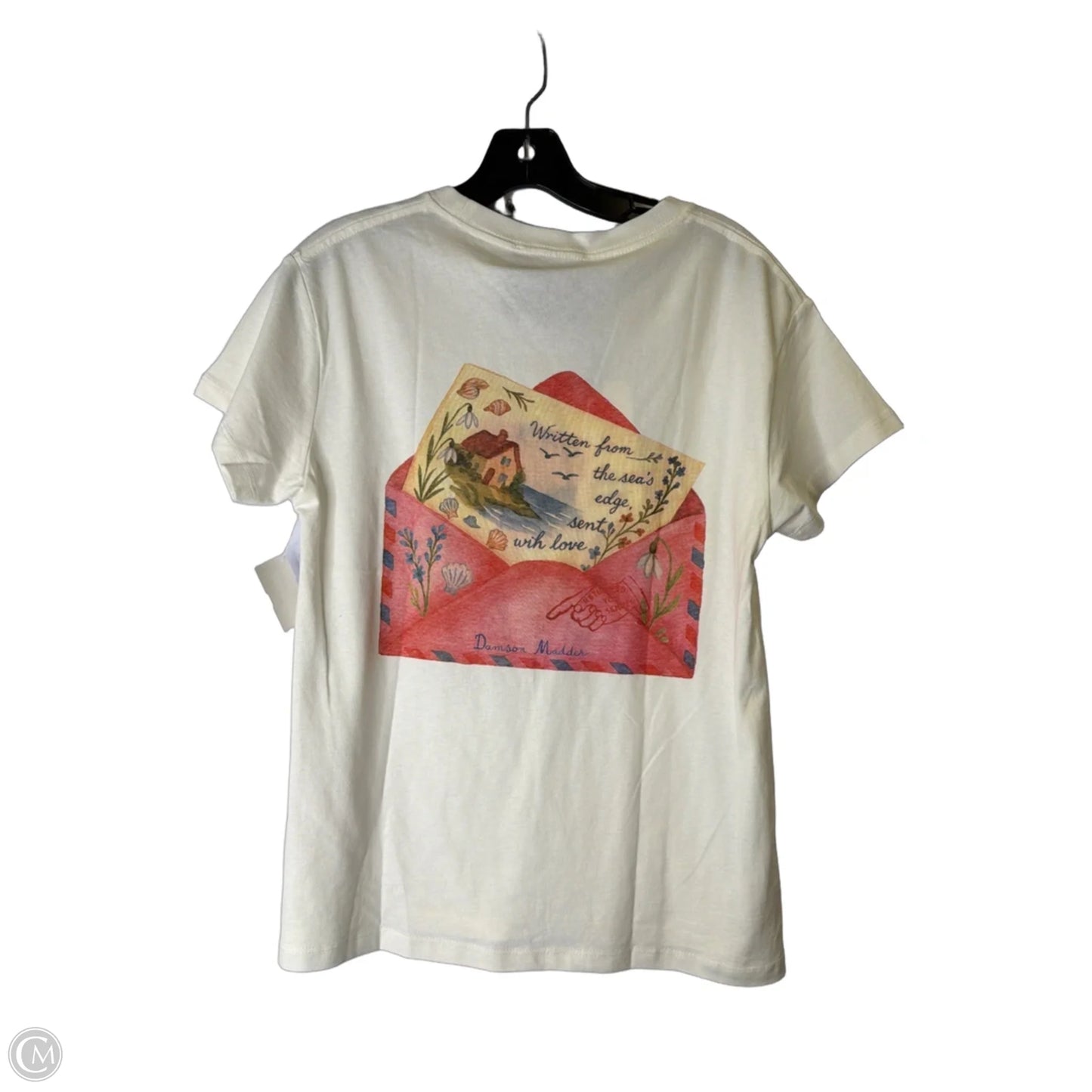 Top Short Sleeve By Anthropologie In White, Size: 6