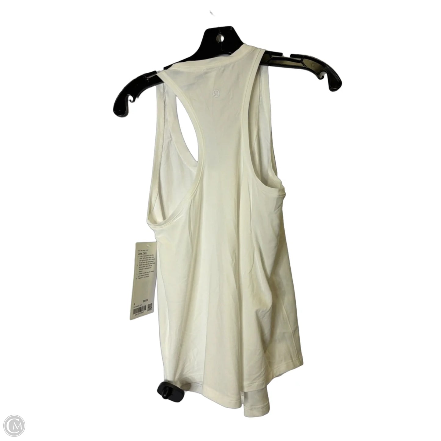 Athletic Tank Top By Lululemon In White, Size: 4