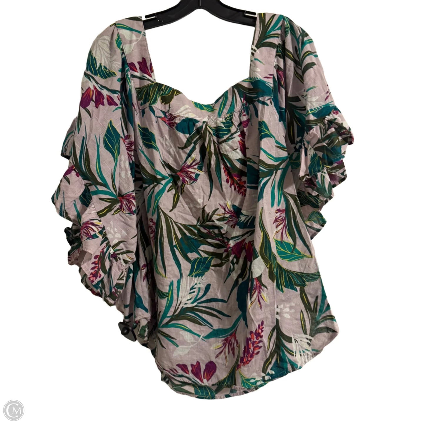 Top Short Sleeve By Terra & Sky In Purple, Size: 3x