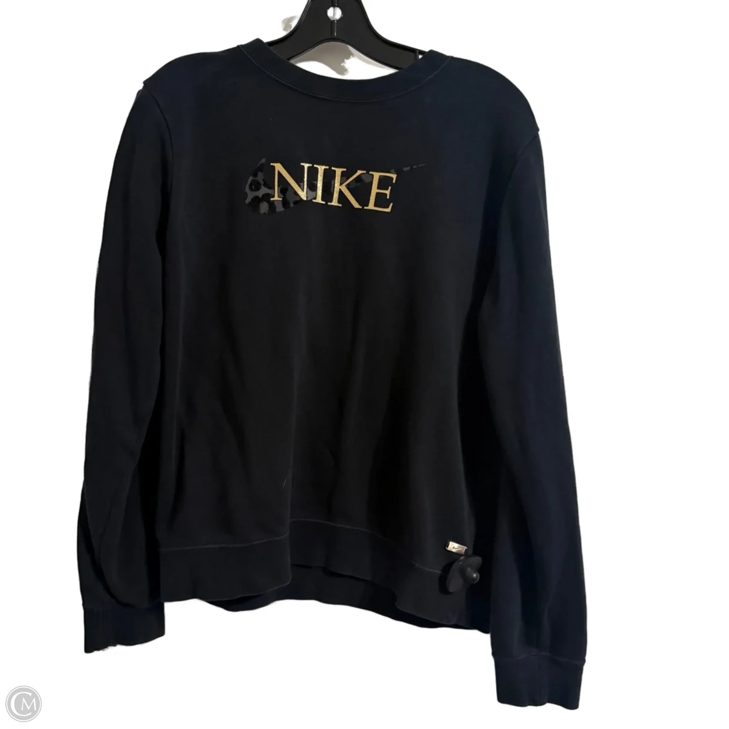 Sweatshirt Crewneck By Nike Apparel In Black, Size: S