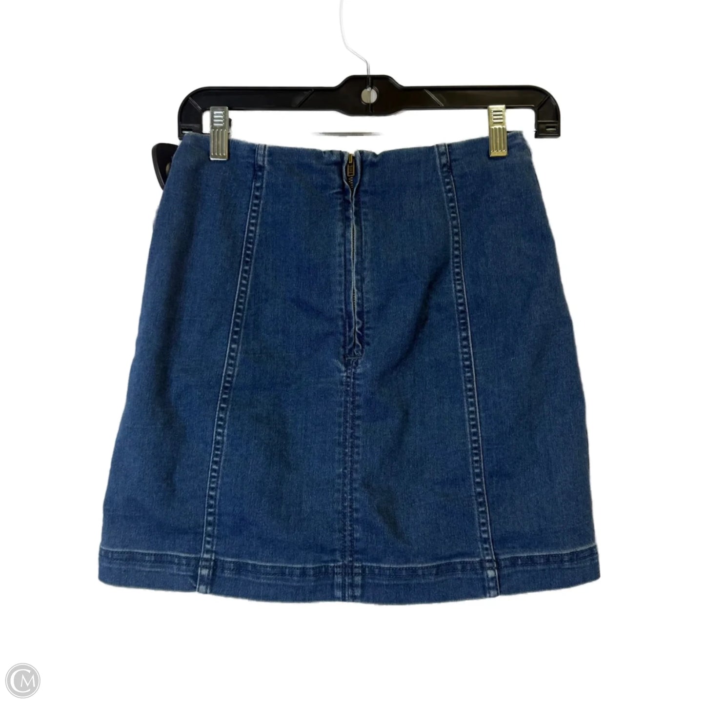 Skirt Mini & Short By Free People In Blue Denim, Size: 6