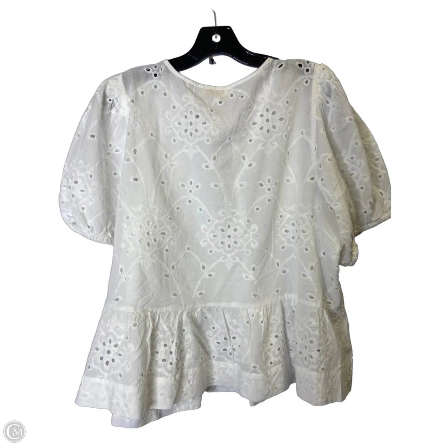 Top Short Sleeve By Parker In White, Size: Xxl