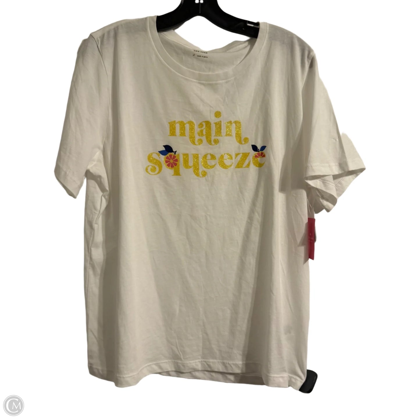 Top Short Sleeve Basic By Cmc In White, Size: Xl