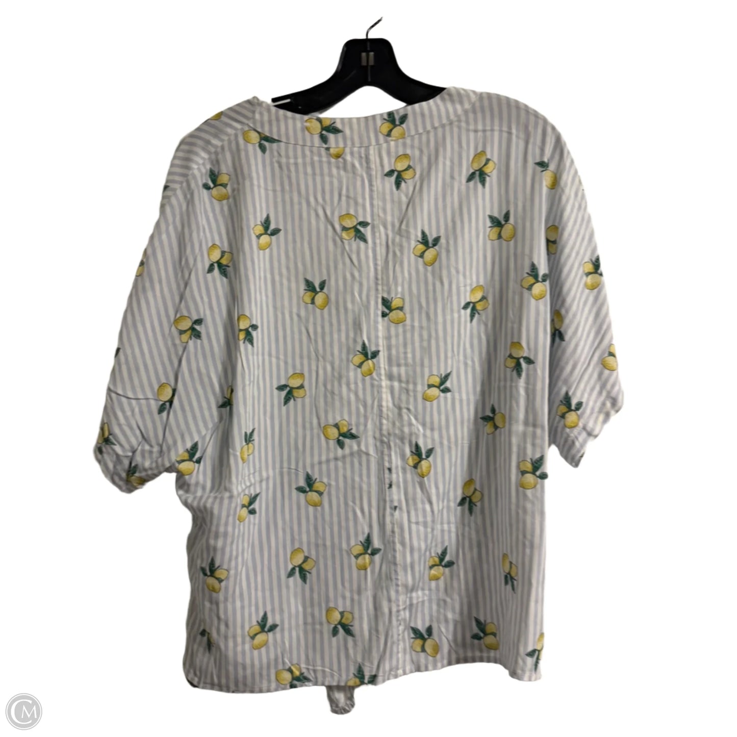 Top Short Sleeve By Beachlunchlounge In Striped Pattern, Size: L