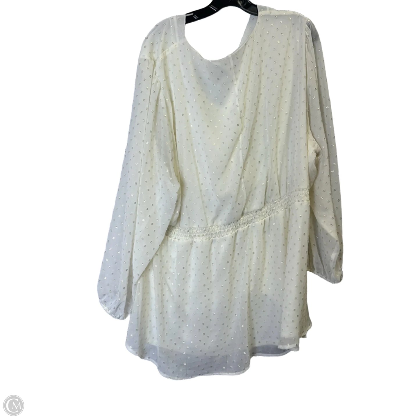 Top Long Sleeve By Lane Bryant In Cream, Size: 26