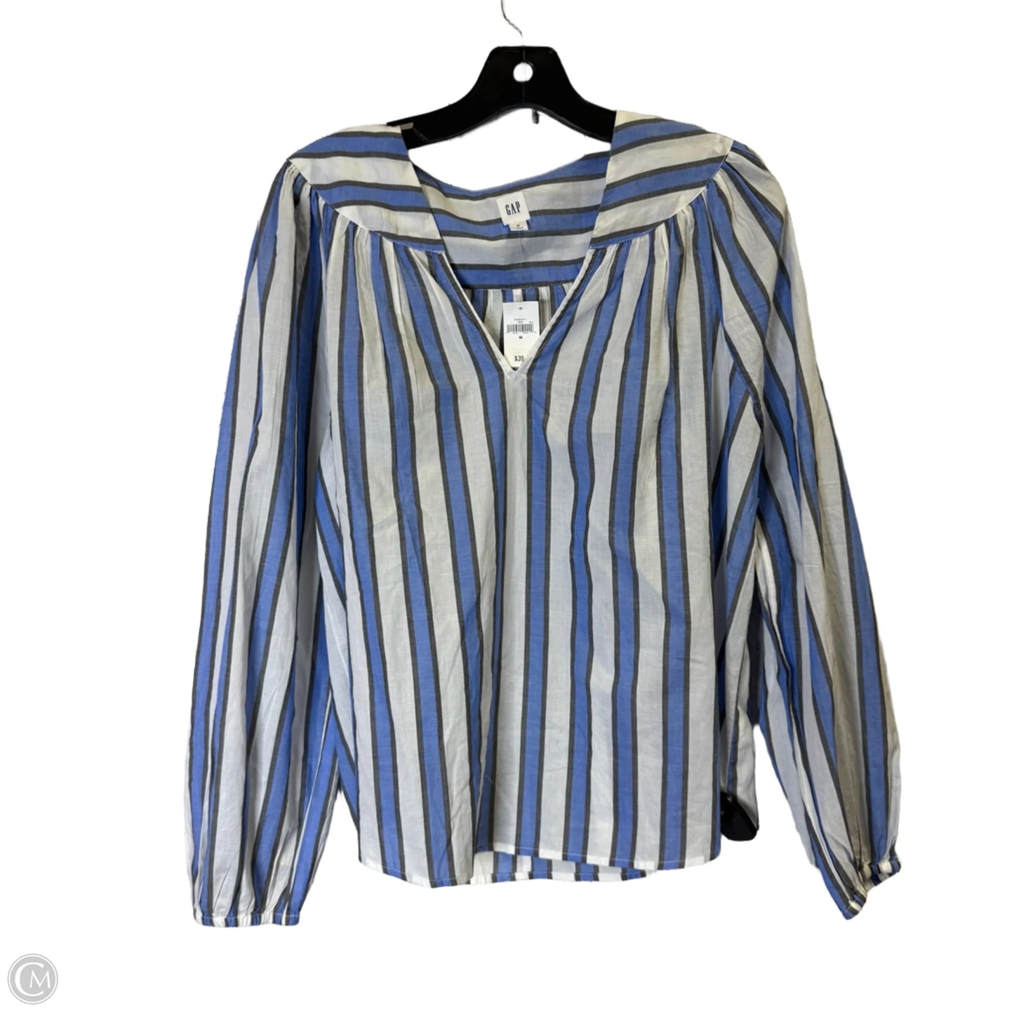 Top Long Sleeve By Gap In Striped Pattern, Size: M