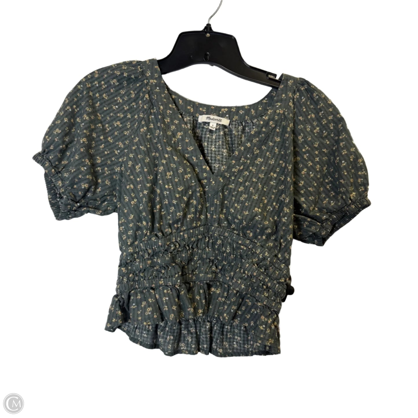 Top Short Sleeve By Madewell In Green, Size: S