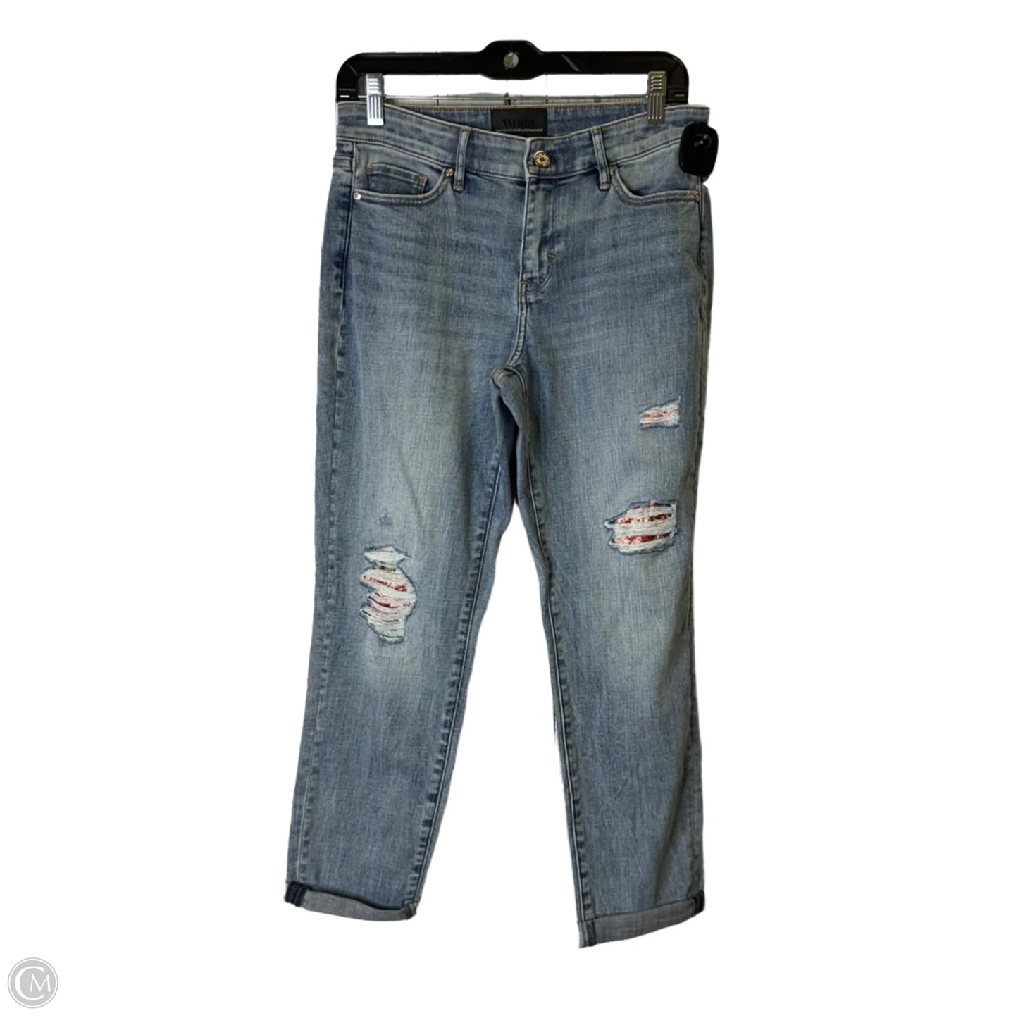 Jeans Straight By White House Black Market In Blue Denim, Size: 0