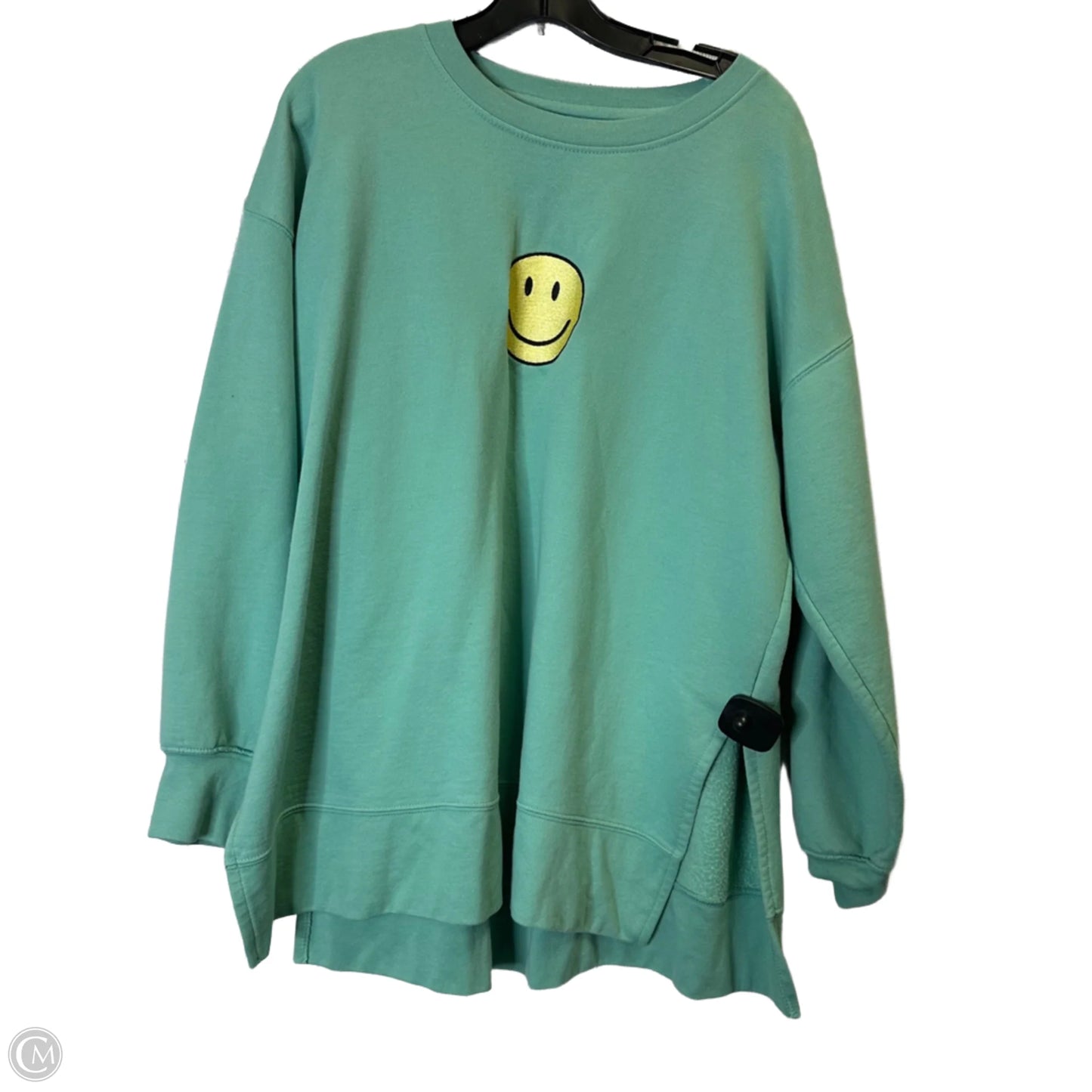 Sweatshirt Crewneck By Clothes Mentor In Teal, Size: Xl