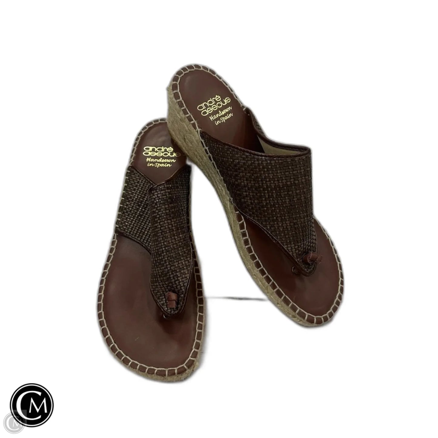 Sandals Heels Wedge By Cmb In Brown, Size: 10