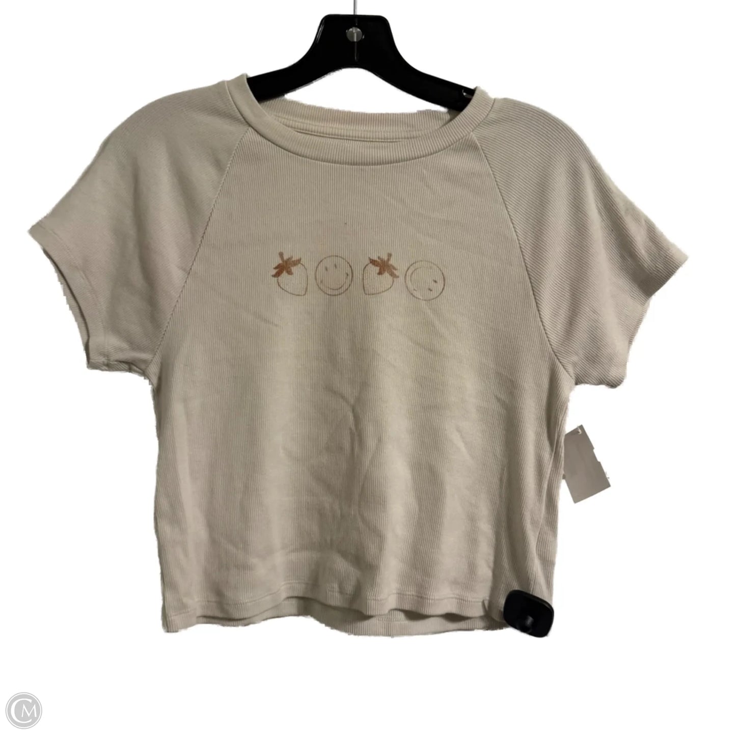 Top Short Sleeve Basic By Aerie In White, Size: L