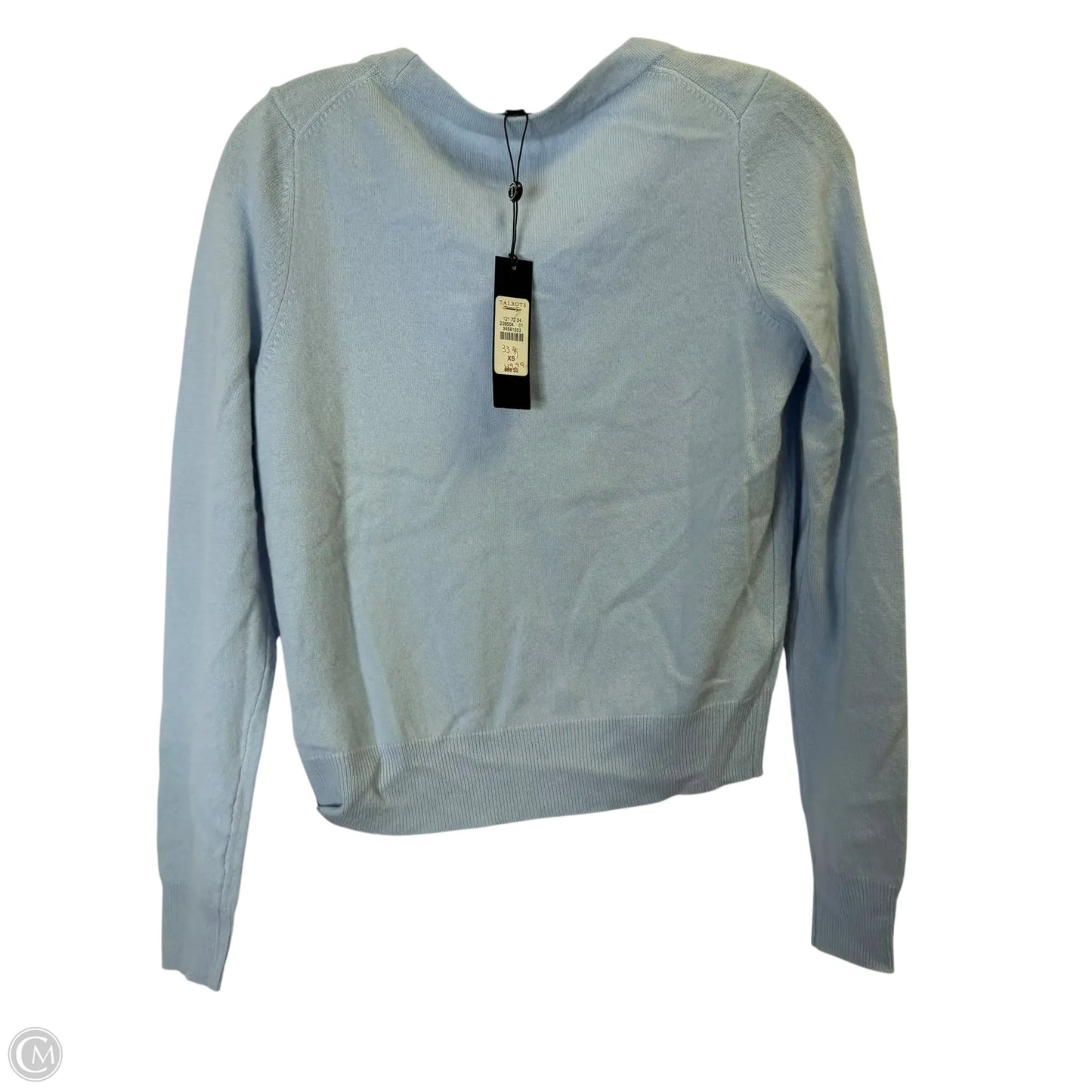 Sweater Cardigan By Talbots In Blue, Size: Xs