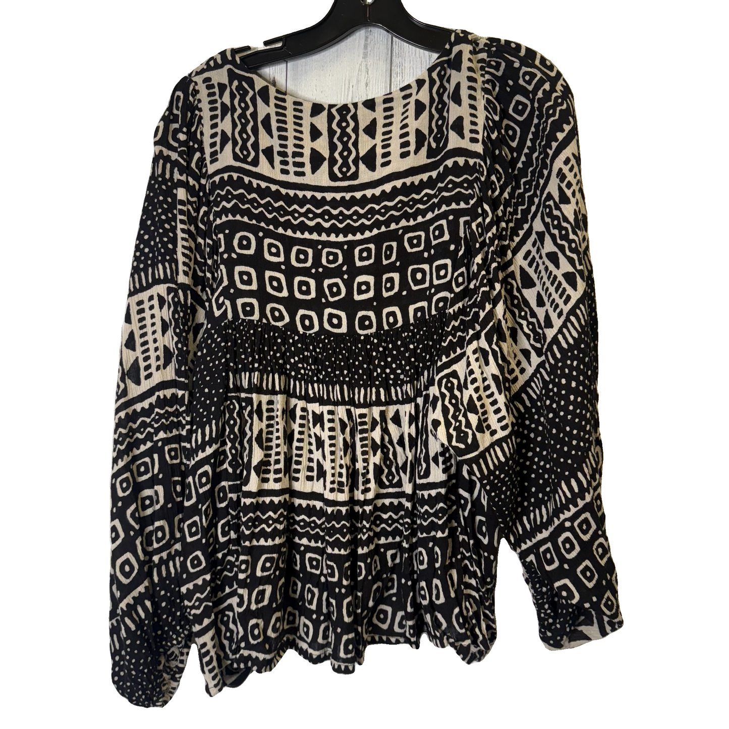 Top Long Sleeve By Denim & Supply By Ralph Lauren In Black, Size: M