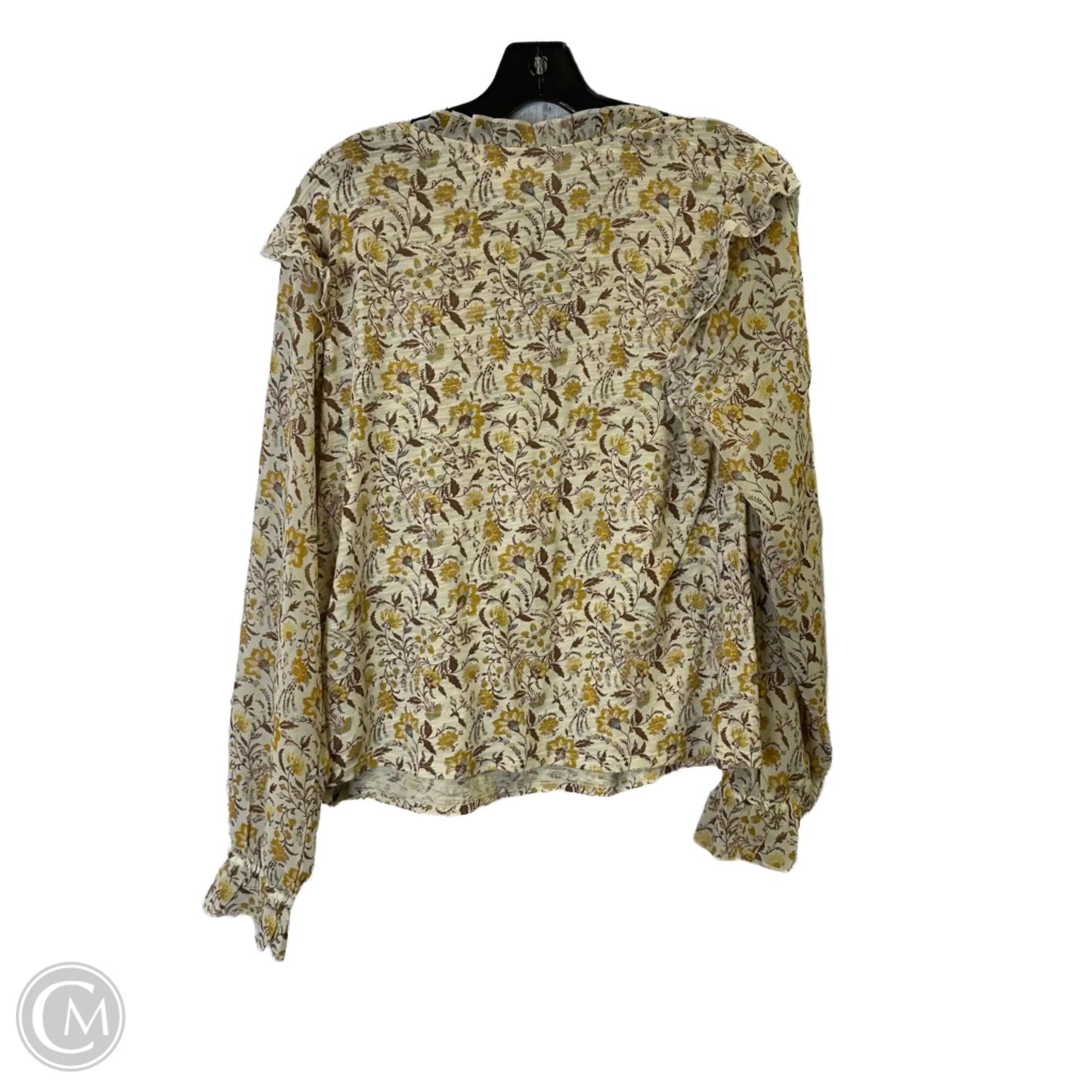 Top Long Sleeve By Lucky Brand In Cream, Size: M