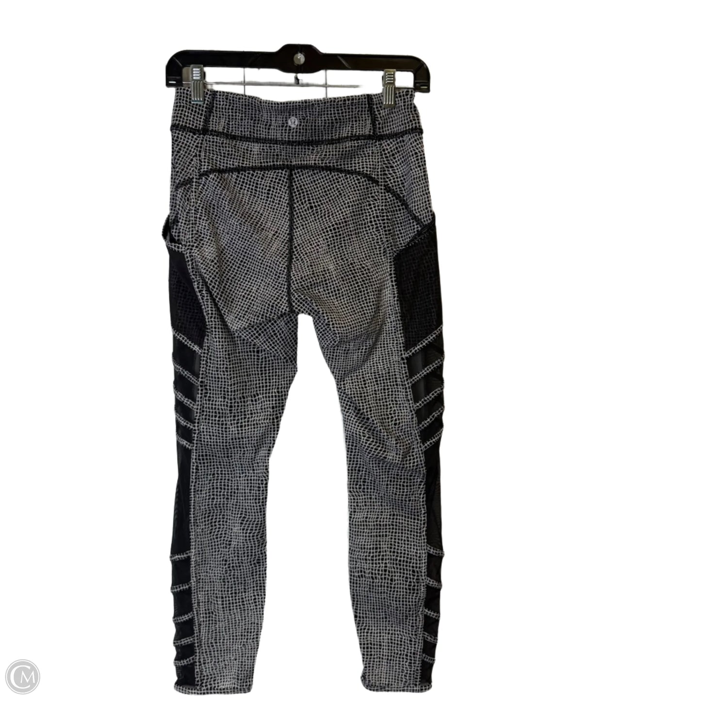 Athletic Leggings Capris By Lululemon In Black & White, Size: 0