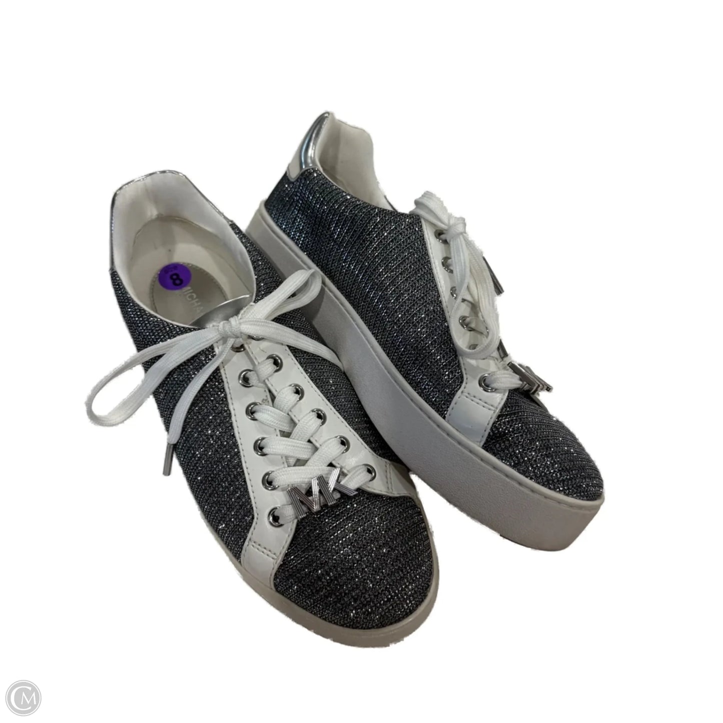 Shoes Designer By Michael By Michael Kors In Silver, Size: 8