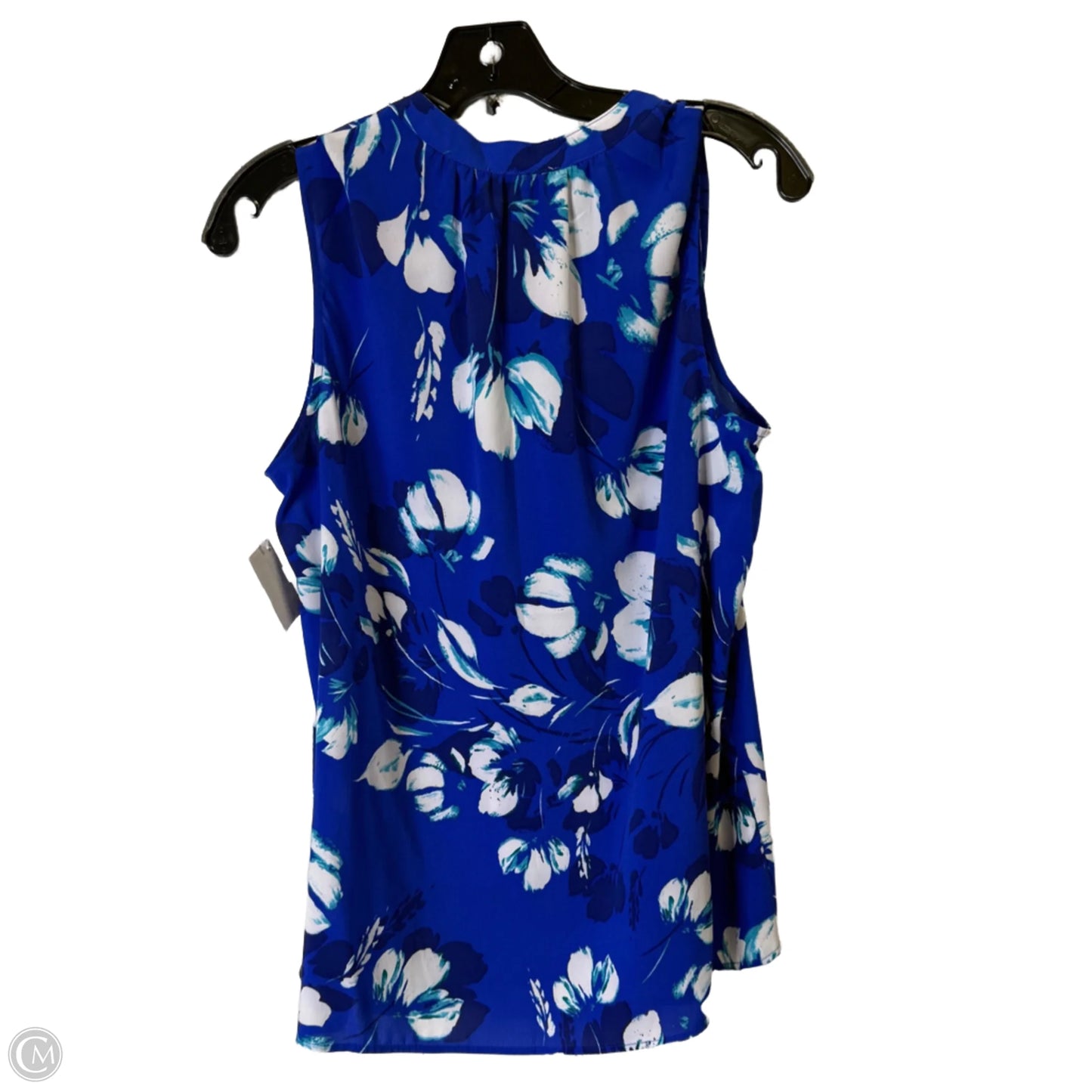 Top Sleeveless By Calvin Klein In Blue, Size: M