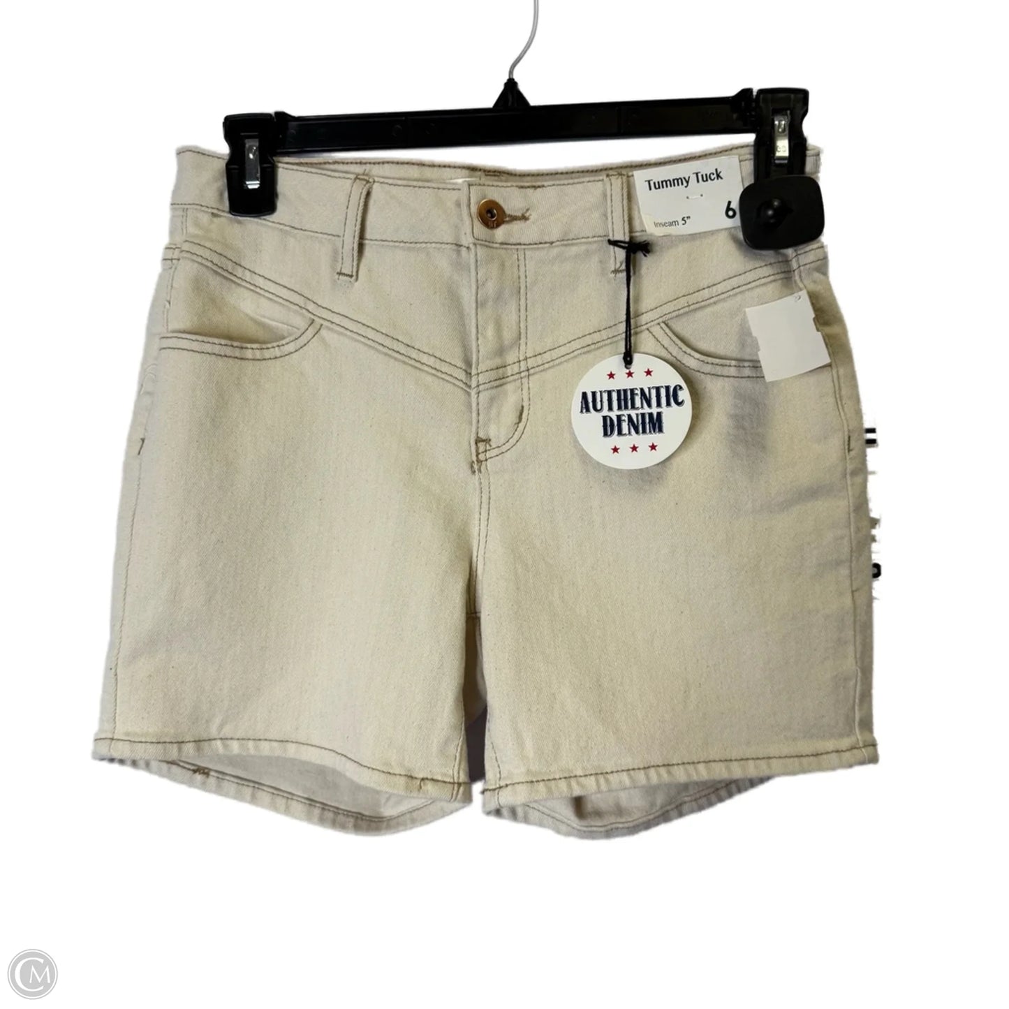 Shorts By Clothes Mentor In Cream Denim, Size: 6