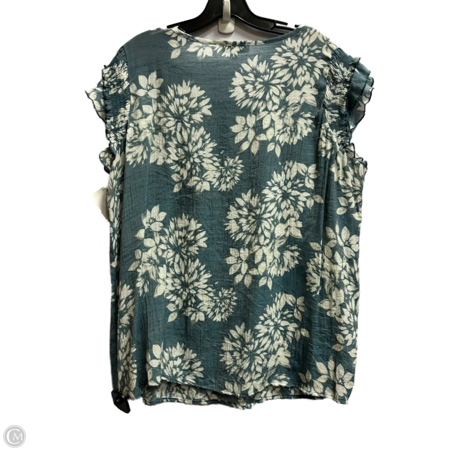 Top Short Sleeve By New Directions In Blue, Size: 2x