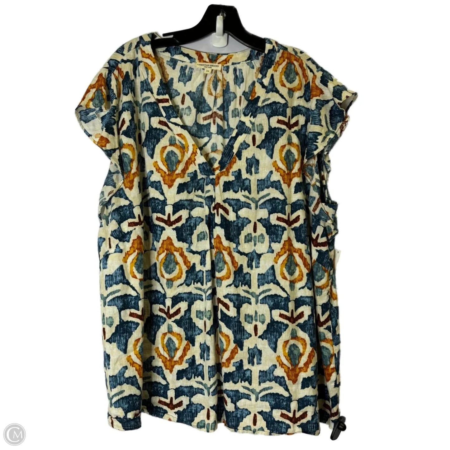 Top Short Sleeve By Christian Siriano In Multi-colored, Size: 3x
