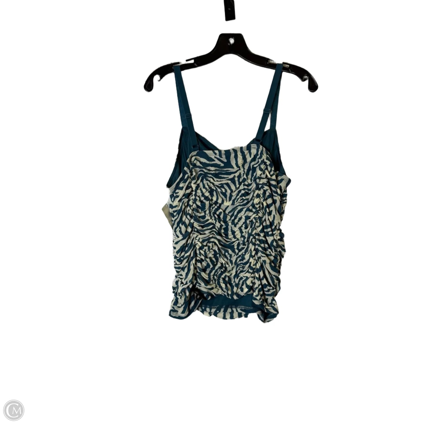 Top Sleeveless By Torrid In Blue & Cream, Size: 12
