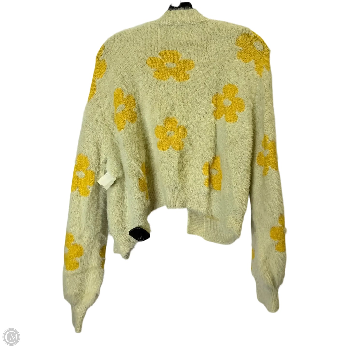 Sweater Cardigan By Hyfve In Yellow, Size: L