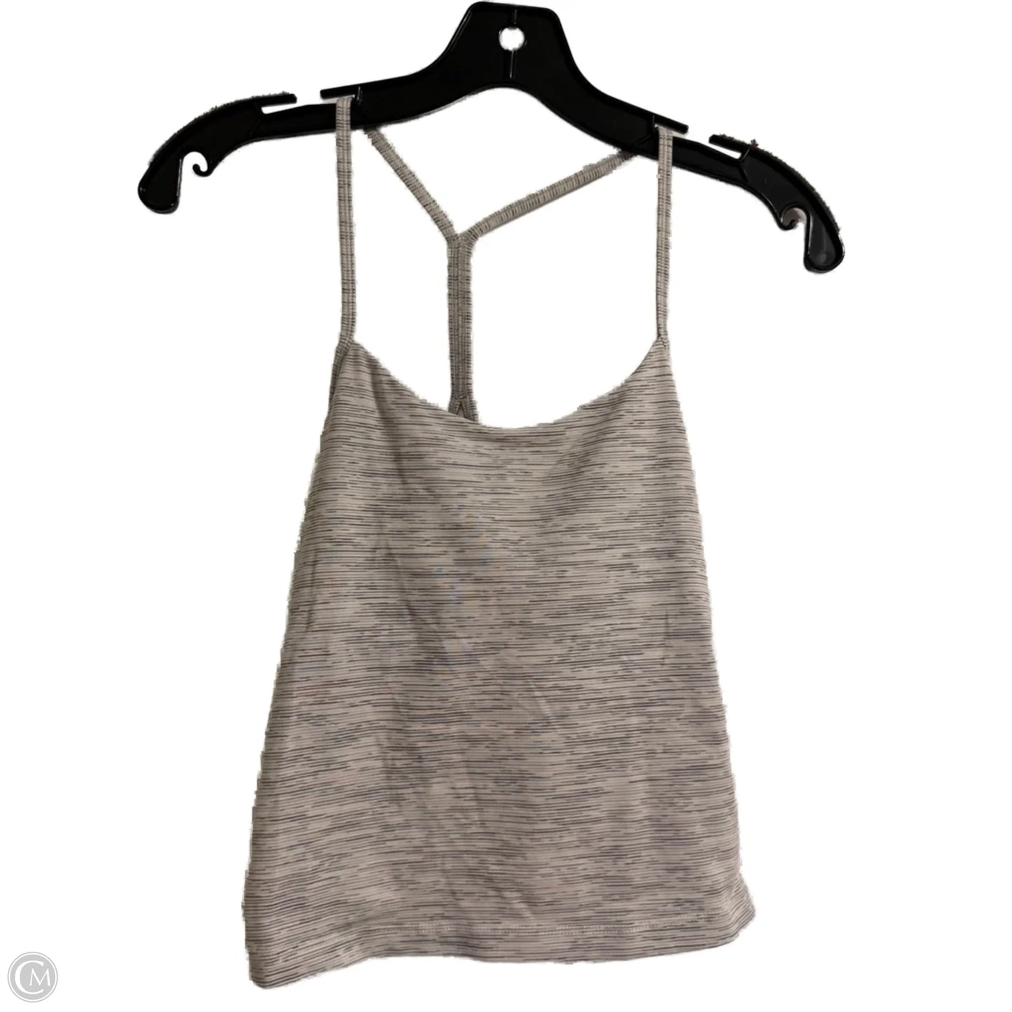 Athletic Tank Top By Lululemon In Grey & White, Size: S