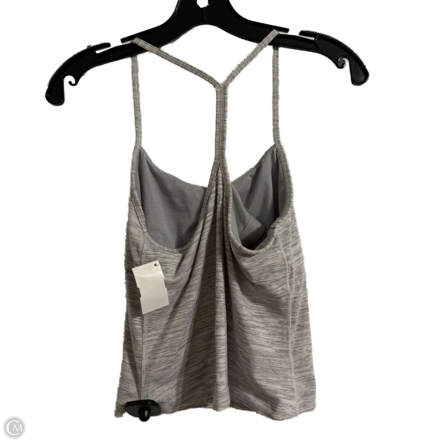 Athletic Tank Top By Lululemon In Grey & White, Size: S
