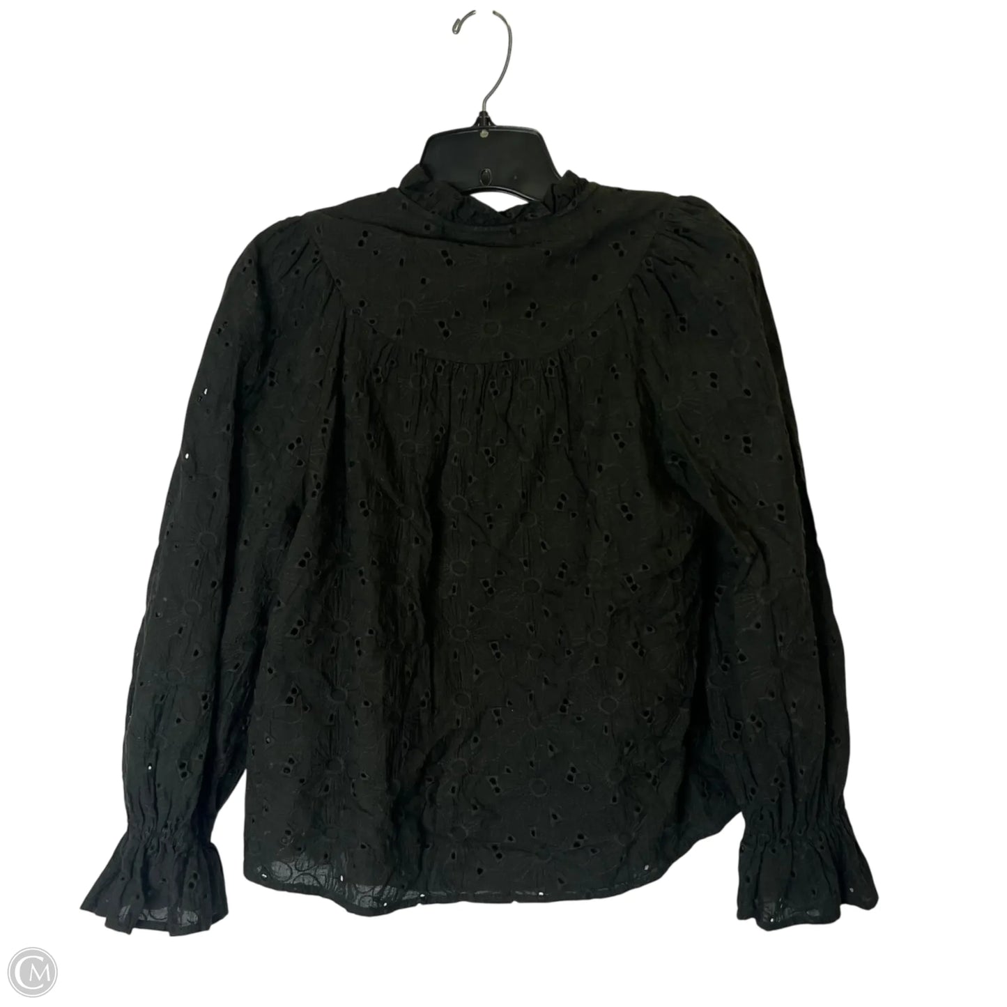 Top Long Sleeve By Fabrik In Black, Size: S