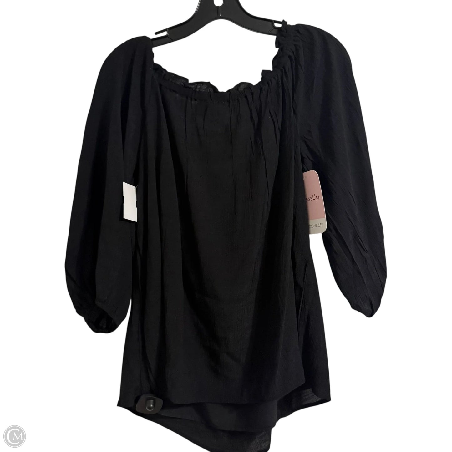 Top Long Sleeve By Clothes Mentor In Black, Size: L