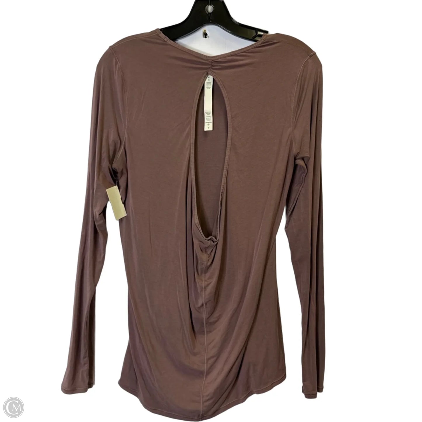 Athletic Top Long Sleeve Crewneck By Lululemon In Purple, Size: 6